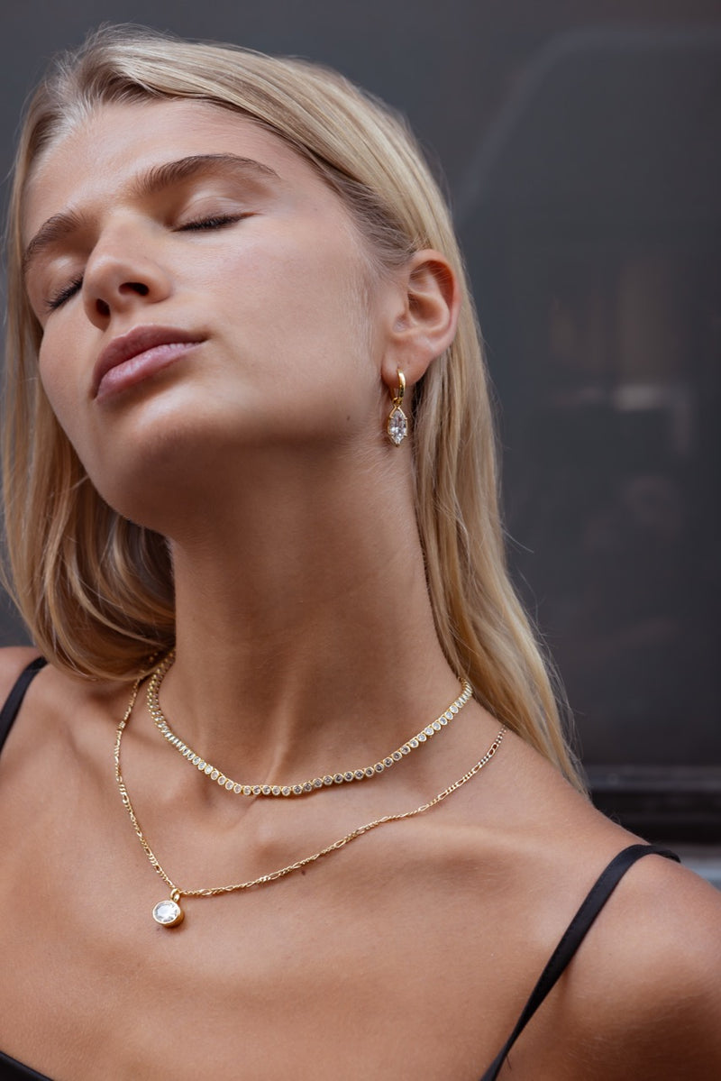 Marquise Bezel Earring