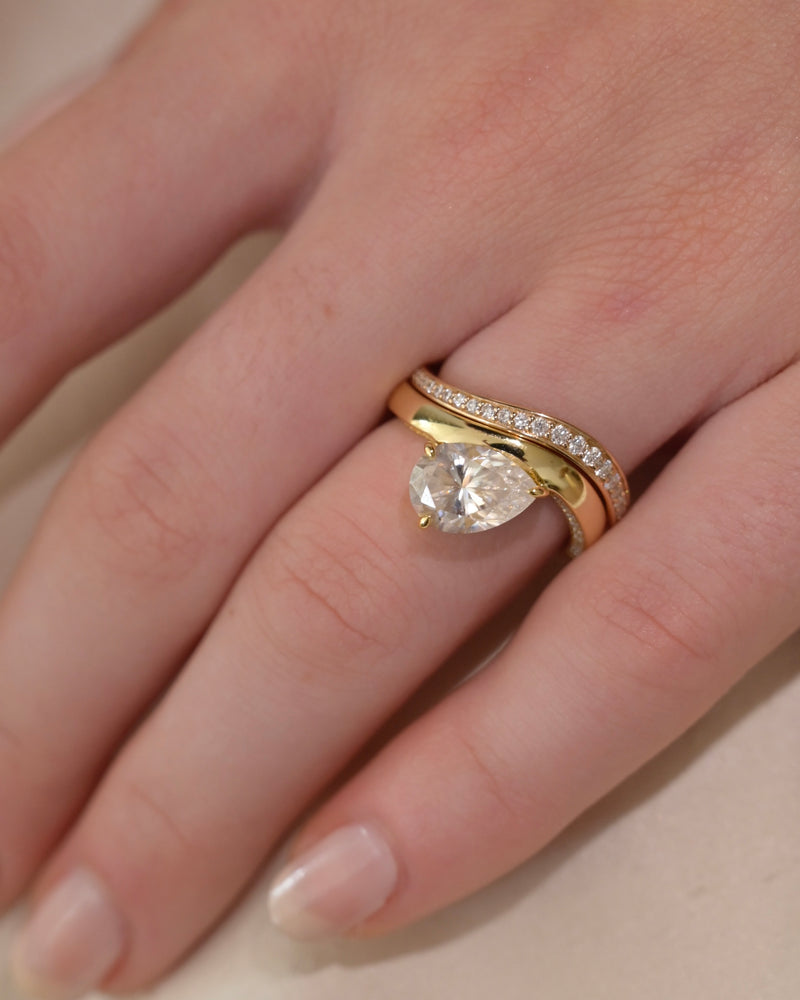 Pear Wave Ring
