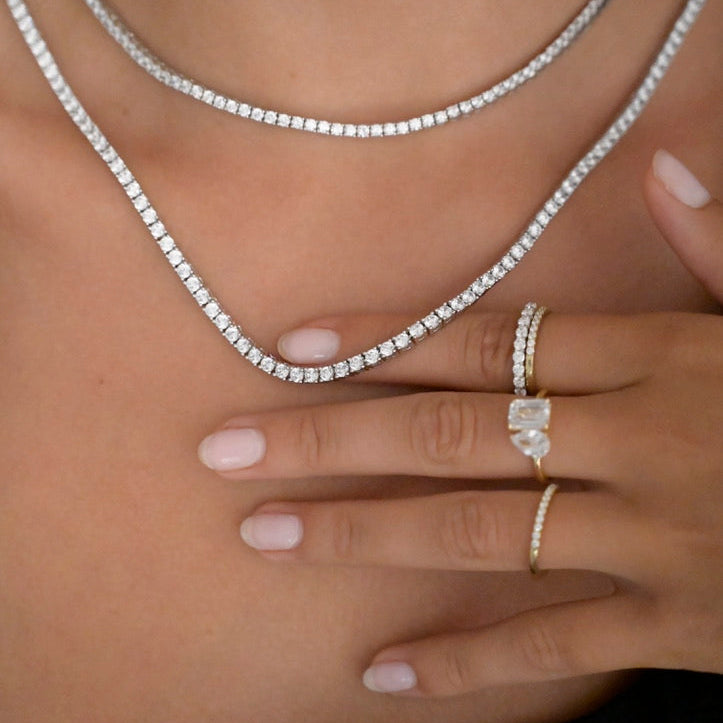 Silver Tennis Necklace