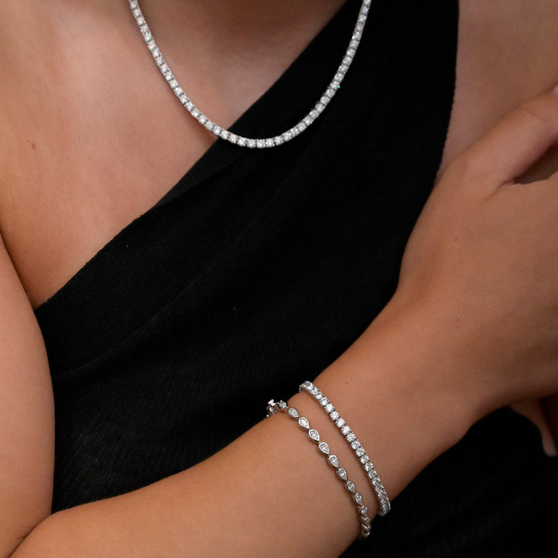 Silver Tennis Necklace