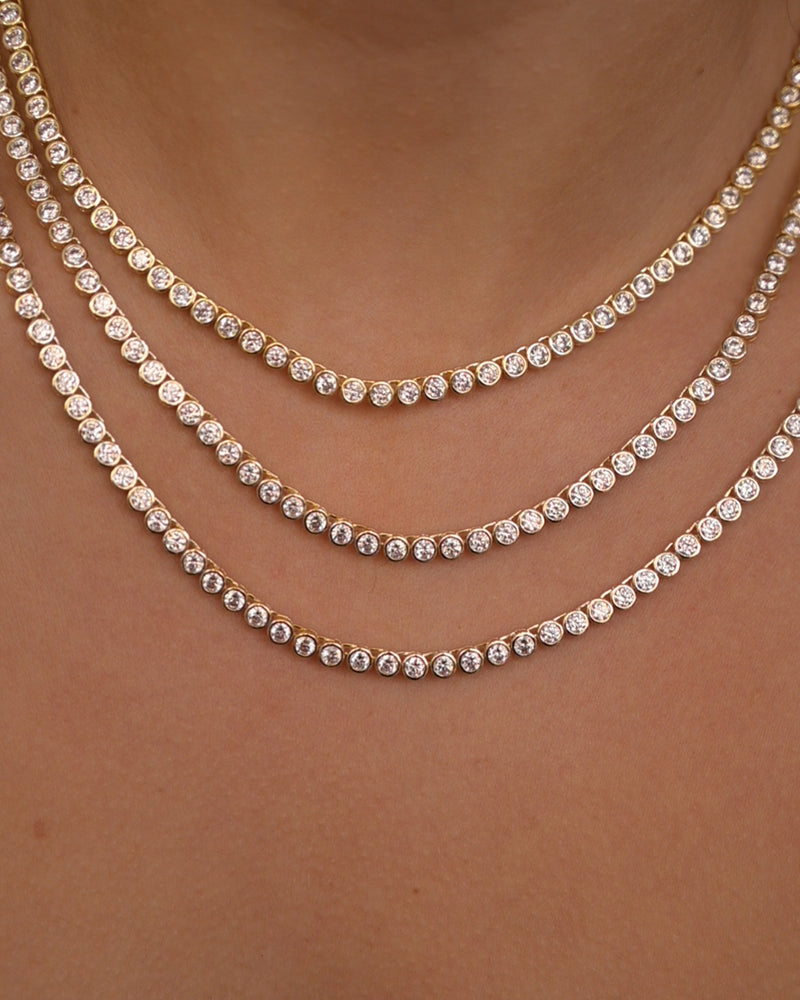 Bezel Tennis Necklace