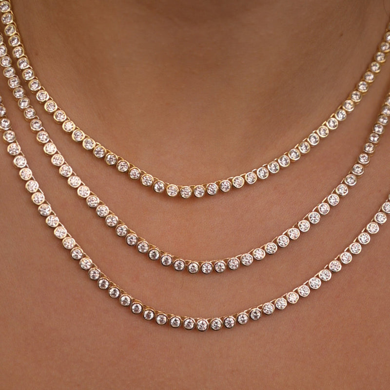 Bezel Tennis Necklace