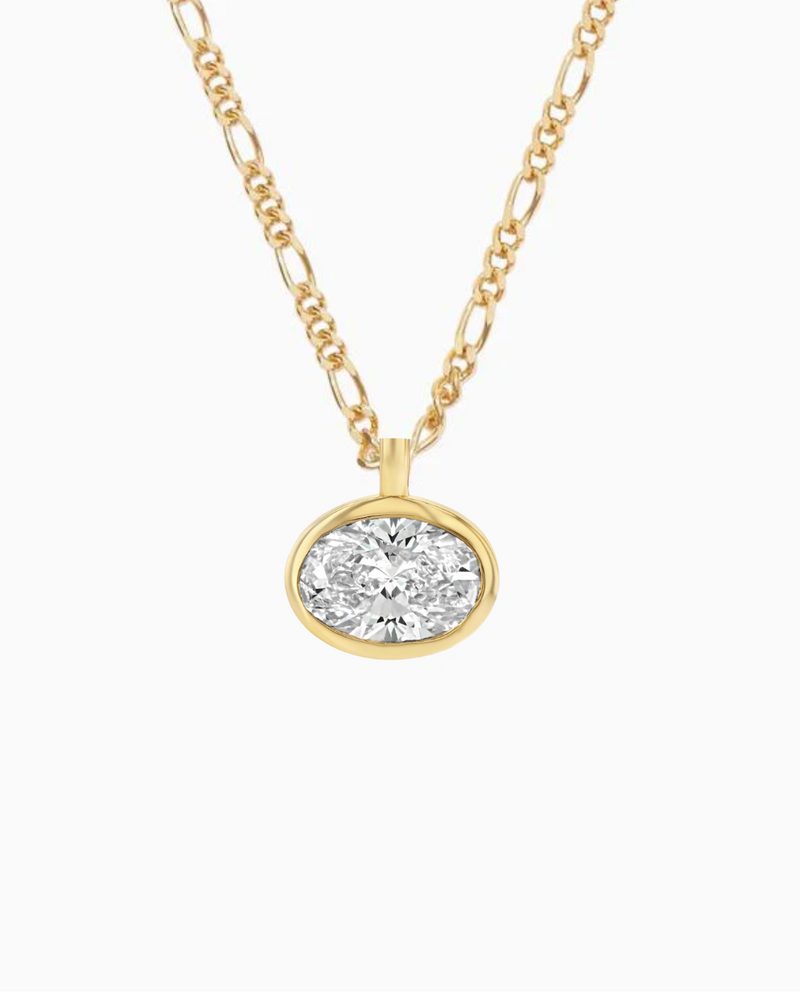 Oval Bezel Necklace