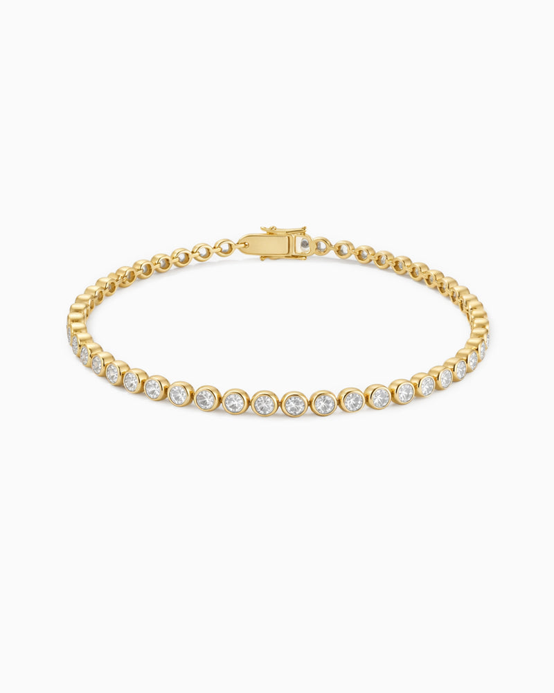 Bezel Tennis Bracelet - Lab Moissanite