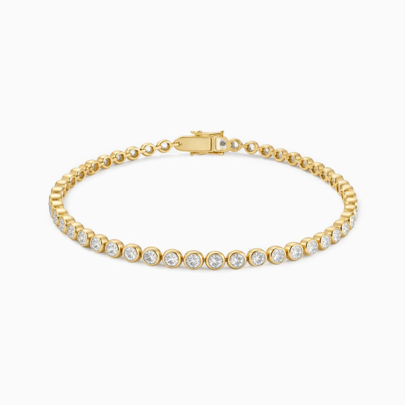 Bezel Tennis Bracelet - Lab Moissanite