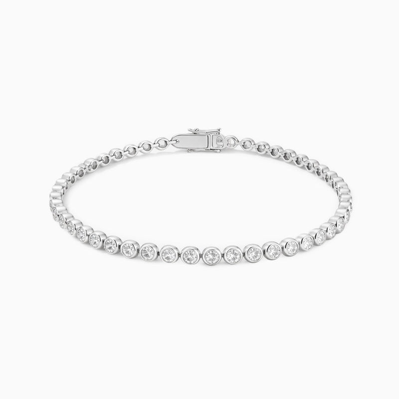 Bezel Tennis Bracelet - Lab Moissanite