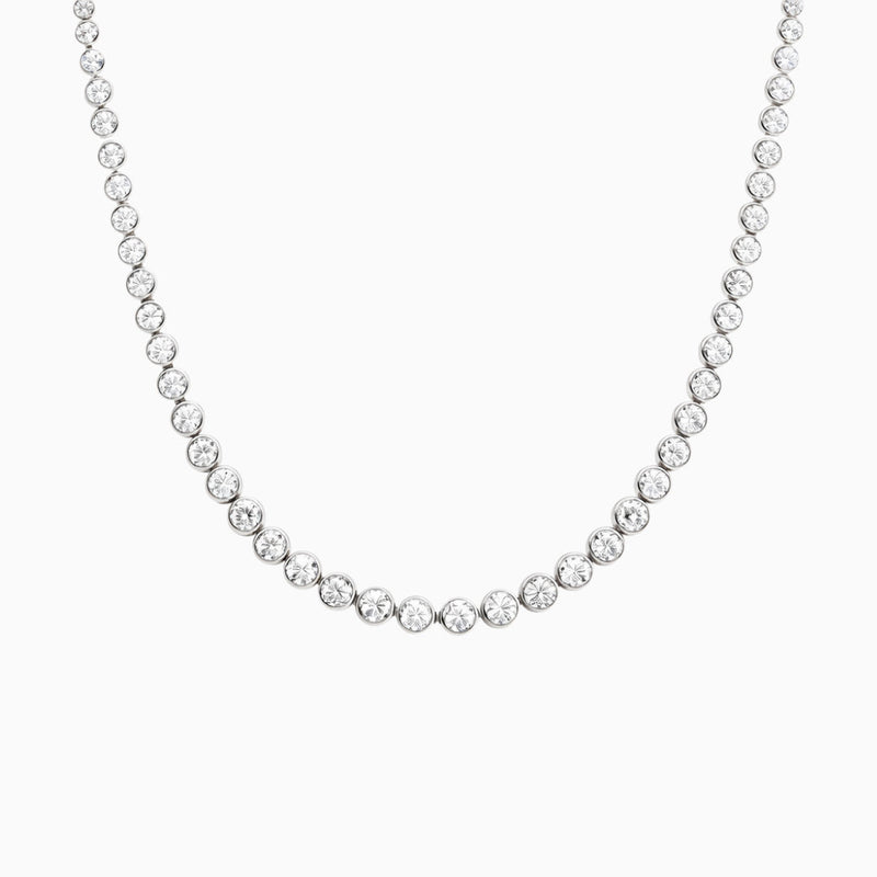 Bezel Tennis Necklace