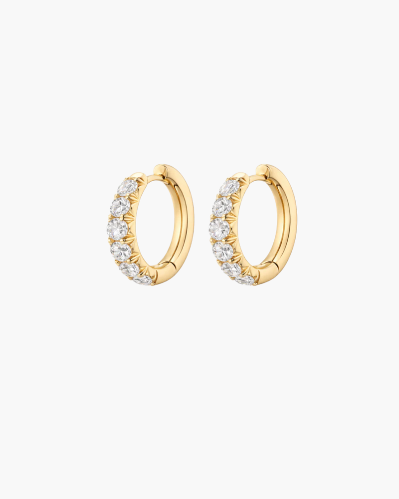 Jumbo Huggie Hoop - Lab Moissanite