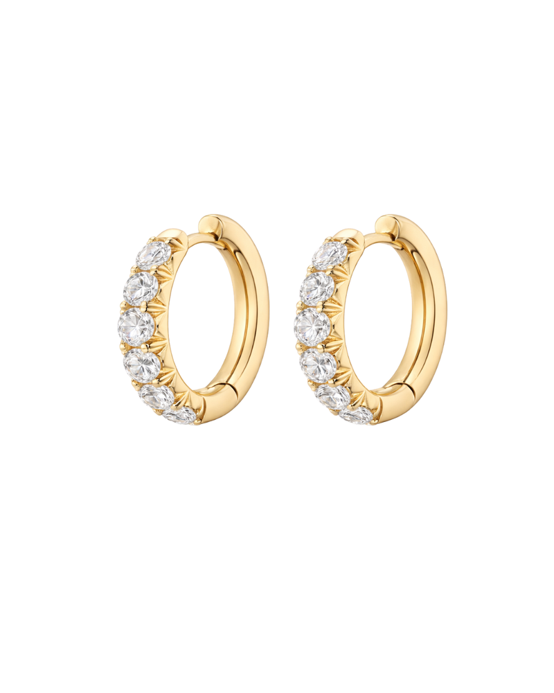 Jumbo Huggie Hoop - Lab Moissanite