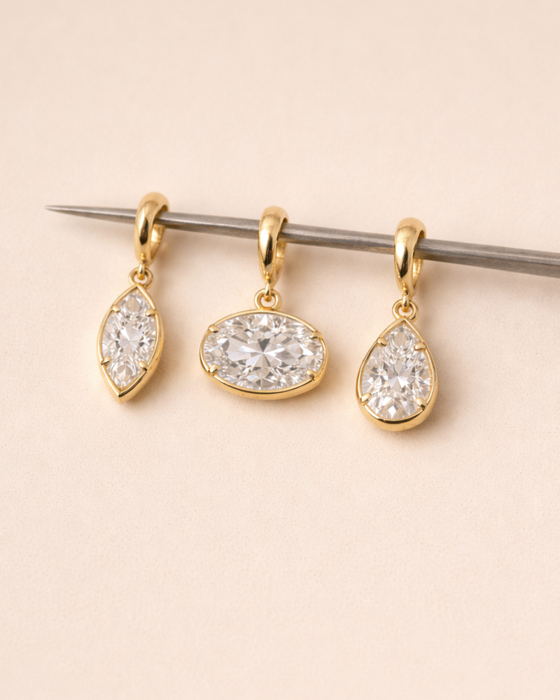 Pear Bezel Pendant