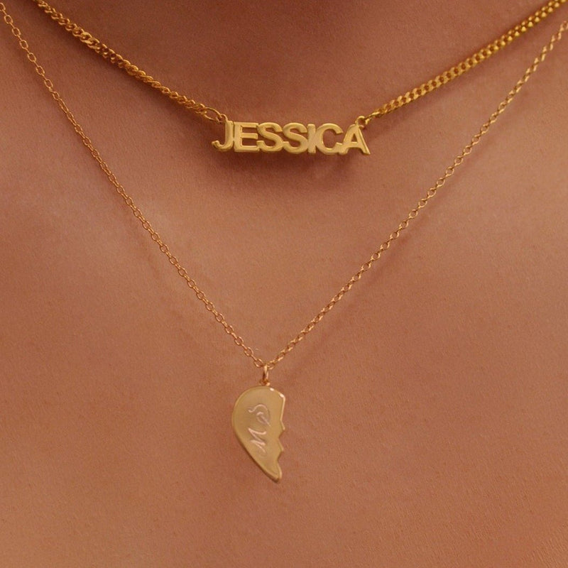 Best Friend Heart Necklace