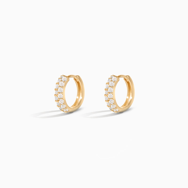 Baby Pave Huggie Hoops – V The Label