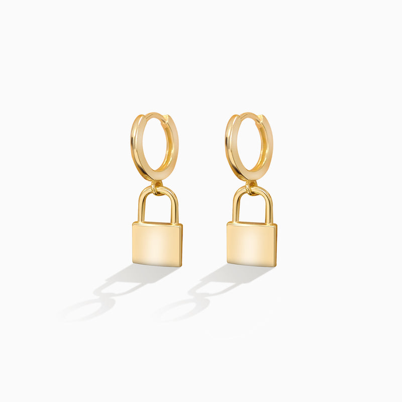 Lock Hoop Earrings