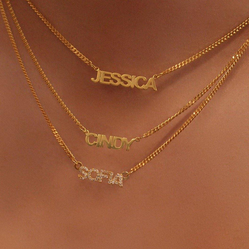 Pave Nameplate Choker - V THE LABEL Jewellery AU