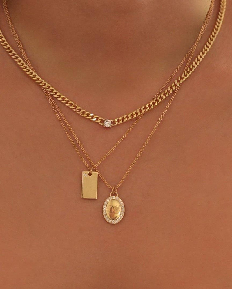 18k Tag Necklace