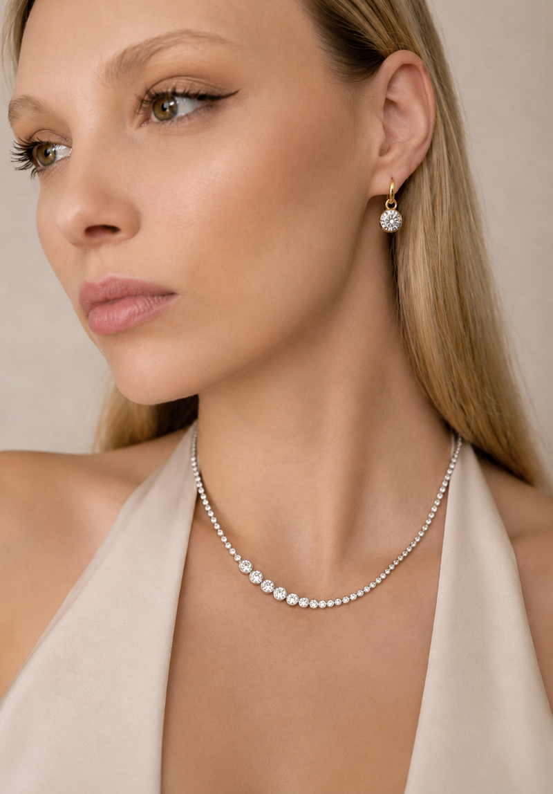 Sophie Bezel Tennis Necklace