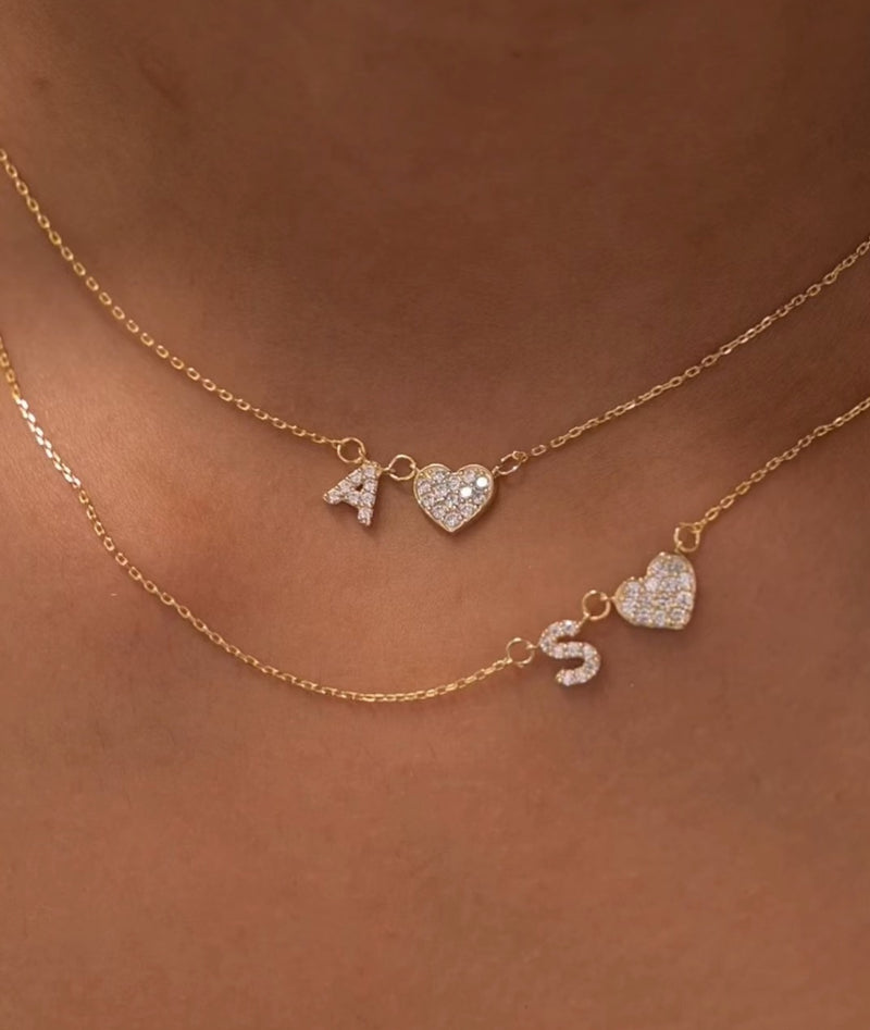 Initial Heart Necklace