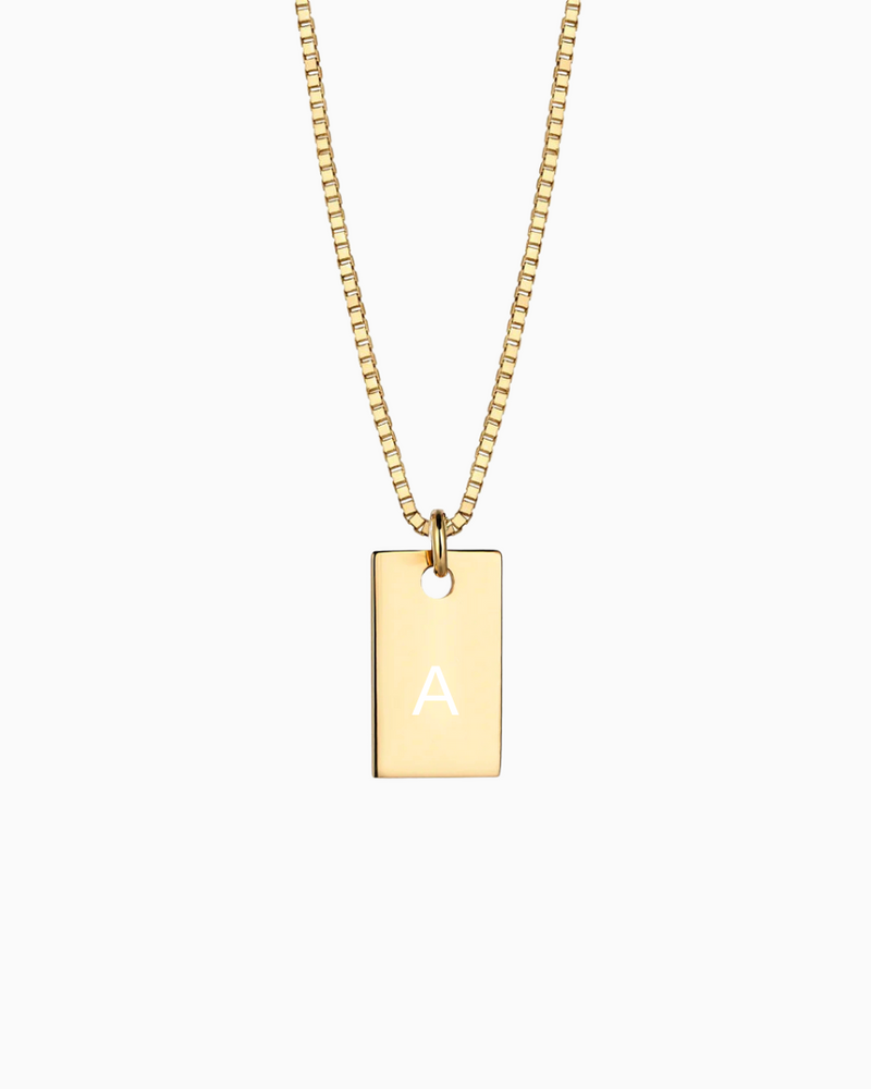 18k Tag Necklace