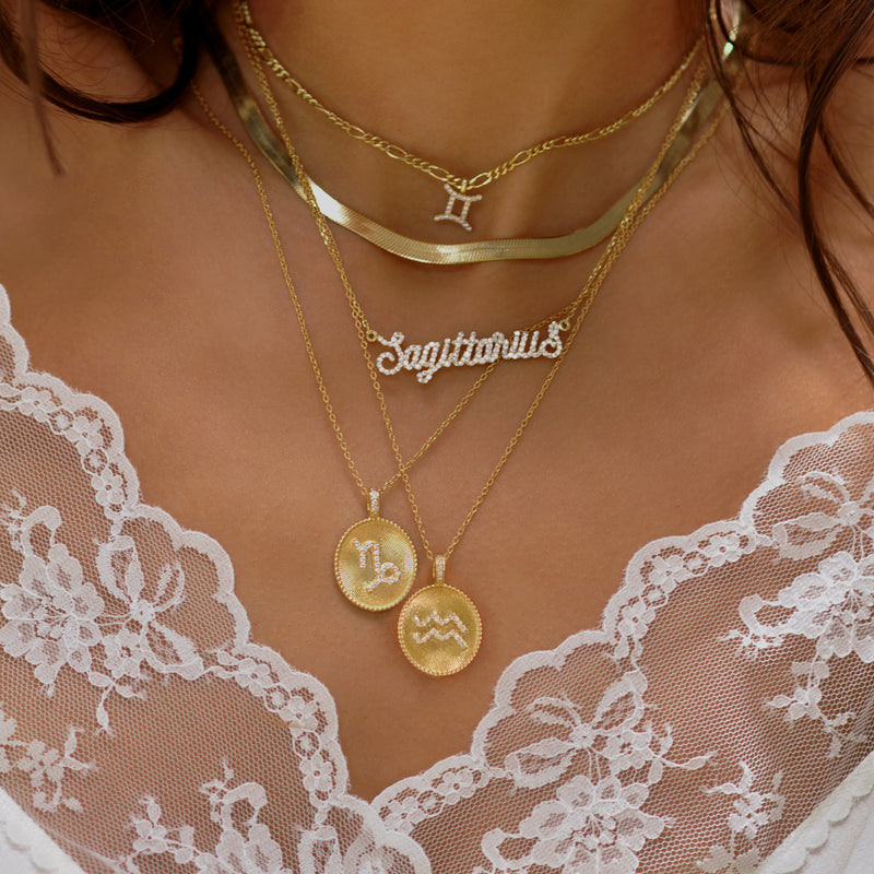 Capricorn Zodiac Pendant Necklace