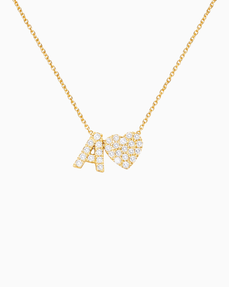 Initial Heart Necklace