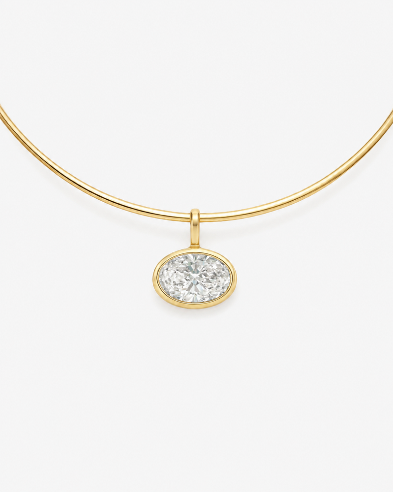Oval Bezel Necklace
