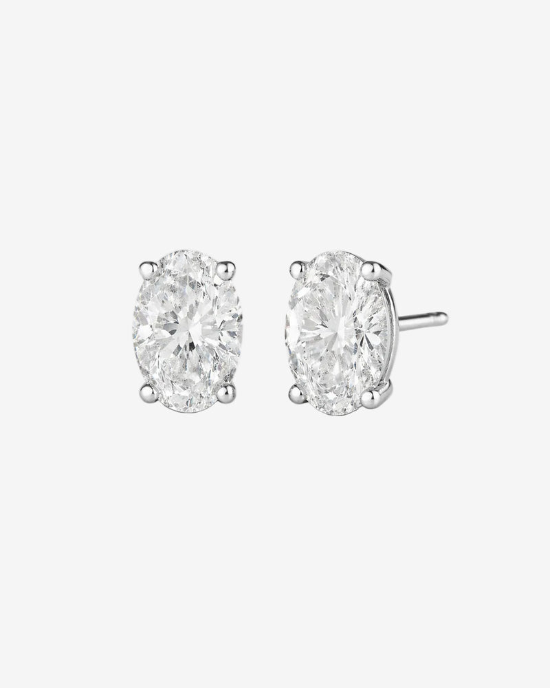 Oval Stud Earring - 1ct Lab Grown Moissanite