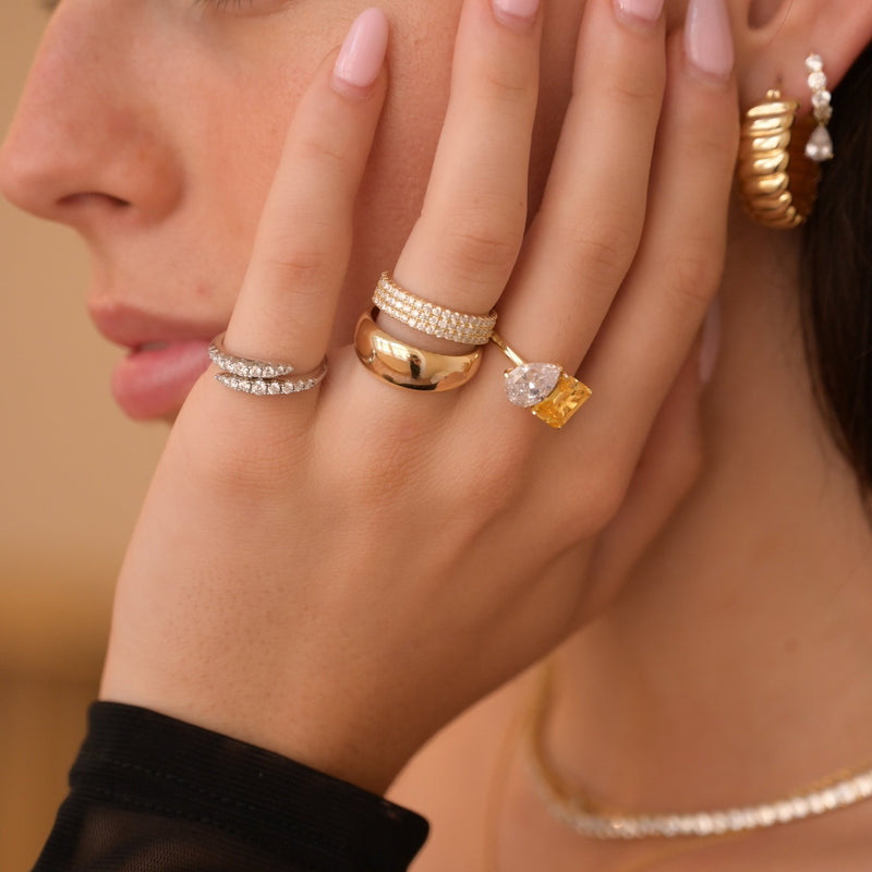 Pave Cigar Ring