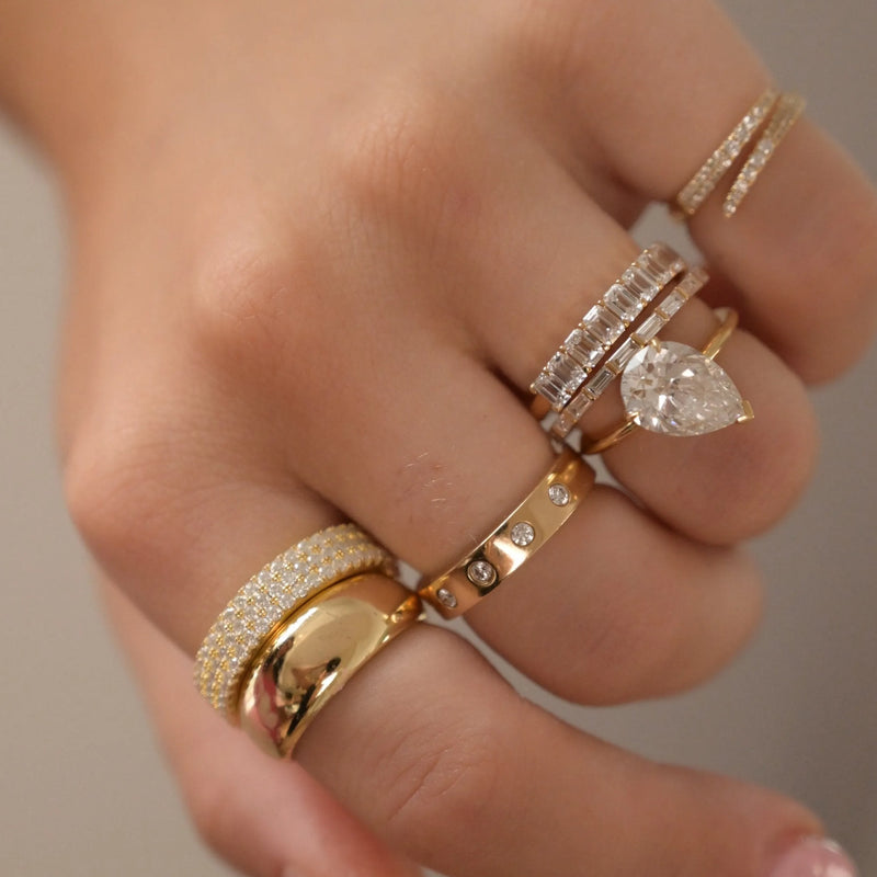 Pave Cigar Ring