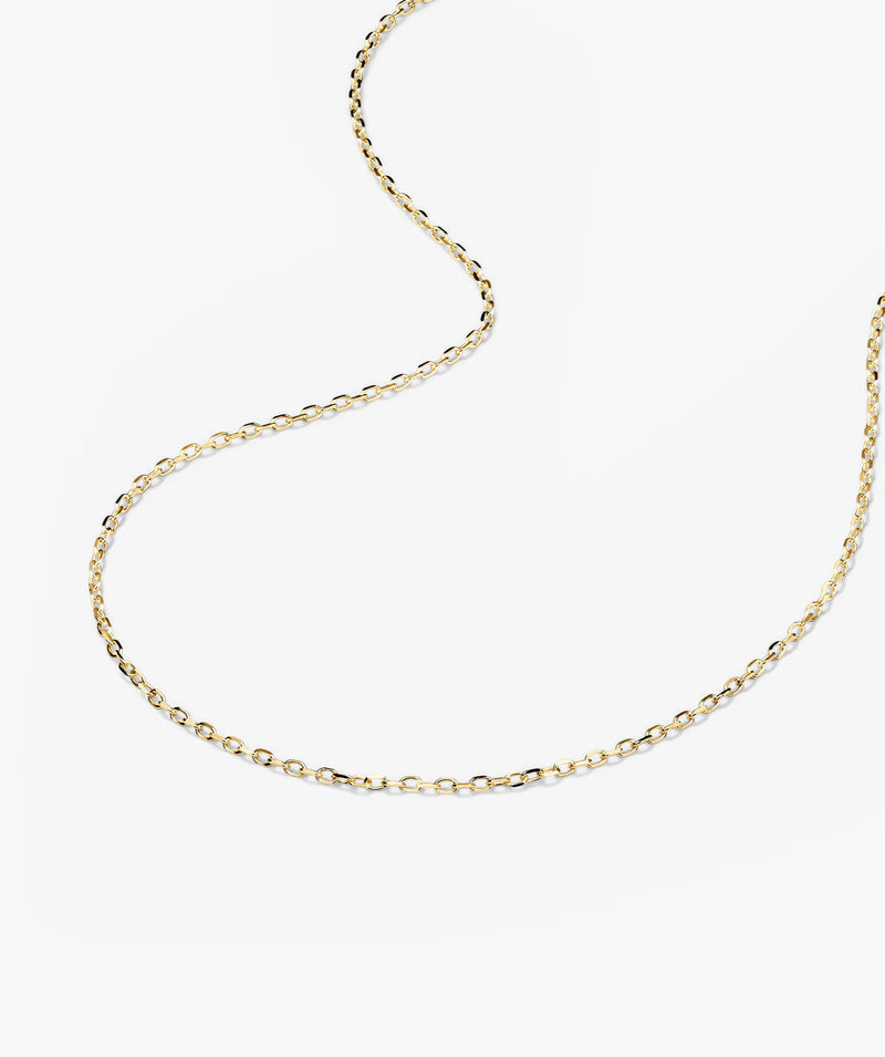 Pear Bezel Necklace - Classic Chain