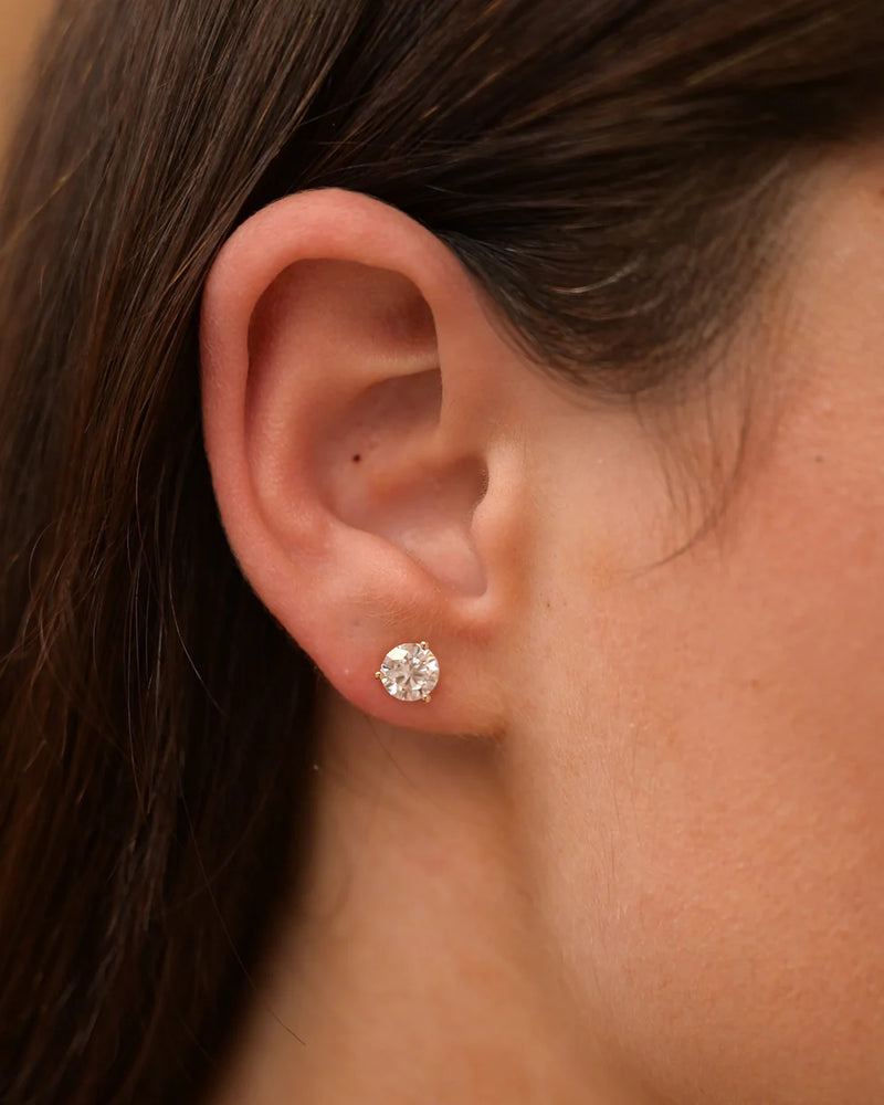 Round Stud Earrings- 1CT Lab Grown