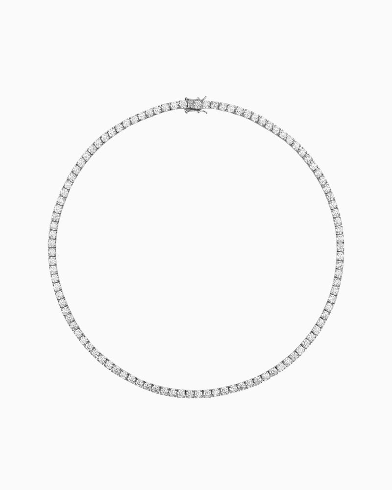 Silver Tennis Necklace