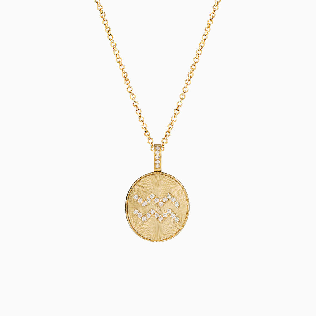 Aquarius Zodiac Pendant Necklace – V The Label