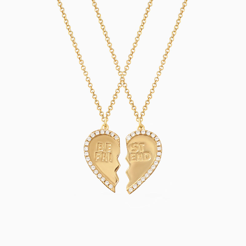Best Friend Heart Necklace