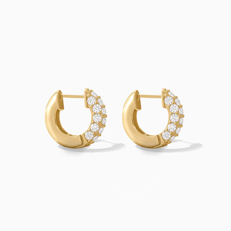 Bold Pave Hoop Earrings