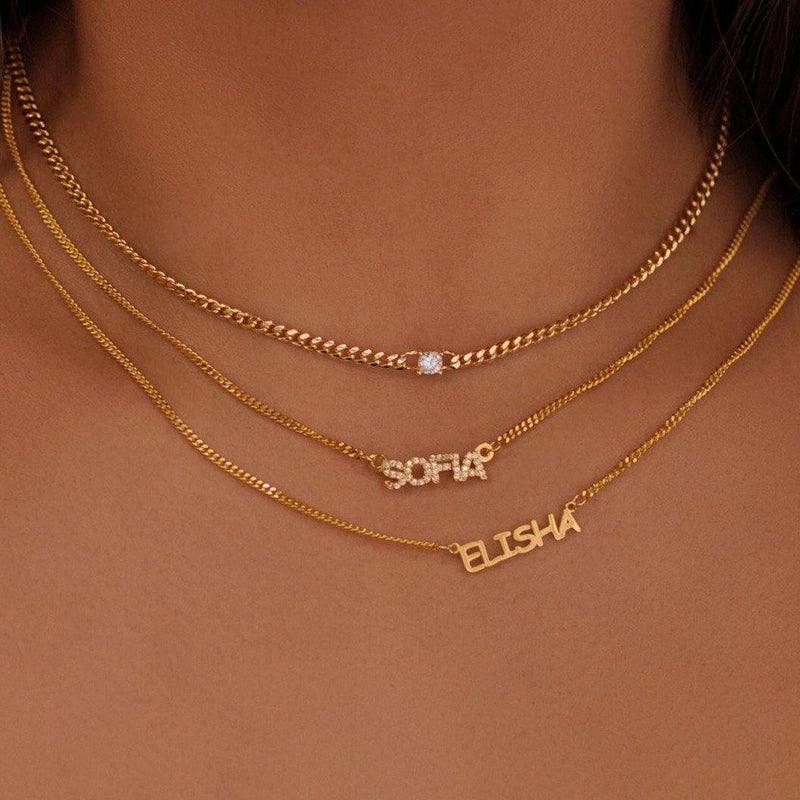 Pave Nameplate Choker - V THE LABEL Jewellery AU