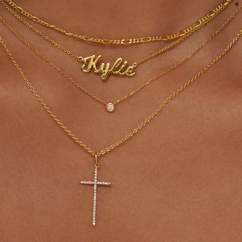 Script Nameplate Necklace