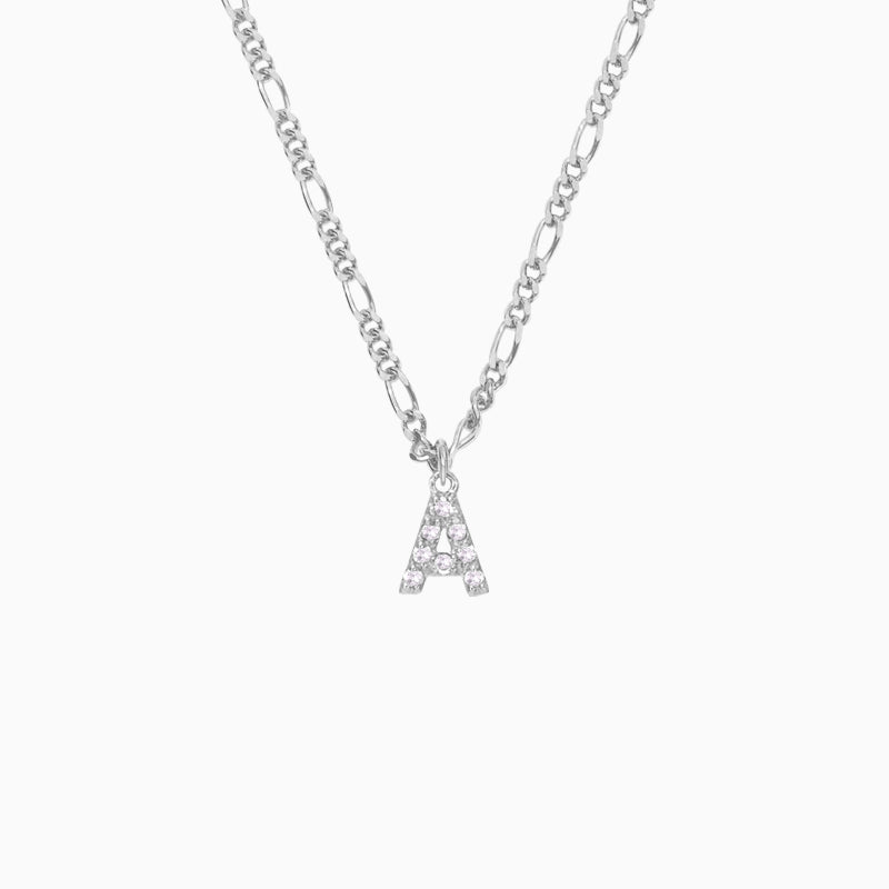 Silver Tiny Letter Choker